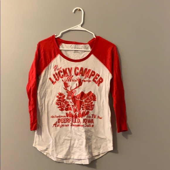 Lucky Brand Tops - Lucky Brand “Lucky Camper” Baseball Tee